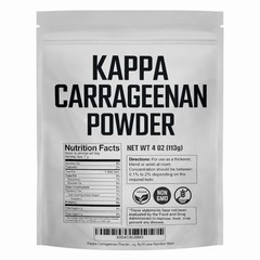 Kappa Carrageenan Powder, for Vegan Cheese, Non-GMO. Refined Food Grade 4 oz Bag