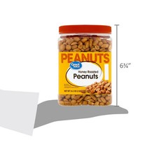 (2 pack) Great Value Honey Roasted Peanuts, 34.5 oz