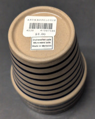 Anthropologie Moroccan Beldi Ceramic Stripe Cup 3.25″