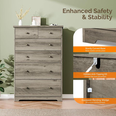 Wood Drawer Organizer with Metal Handles for Bedroom Living Room Hallway Wood