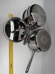 All-Clad Stainless Steel 3.5 qt. Saucepan and Double Boiler And Lid