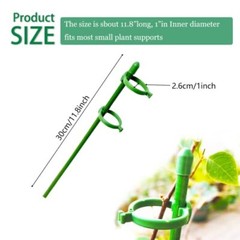 8 Pack Small Plant Support Plant Stakes, Adjustable Garden Single 11.8 Inch