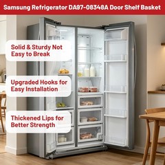 Door Shelf Basket Bin For Samsung Refrigerator DA97-08348A RS25H5111SR RS265TDRS