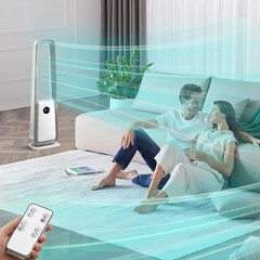 40″ Bladeless Tower Fan HEPA Air Purifier LED display w/Remote Timer Oscillating