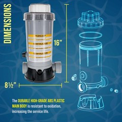 Professional In-Line Pool Automatic Chlorine Feeder – 9 lb Chemical Capacity