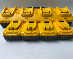 Lot of 4 FOR DEWALT 20V 12.0 AH Lithium-Ion Batteries W/ Quad Charger