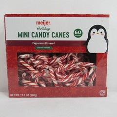 Peppermint Mini Candy Canes Pack of 60 Red & White Meijer Holiday Sept 2026
