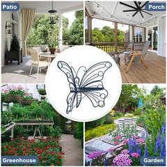 Butterfly Garden Bench Seat Outdoor Yard Path Patio Porch Deck Furniture Navy
