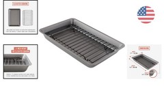 Durable 450°F Heat Safe Mini Roasting Pan with Rack – Easy Cleanup, Perfect Size