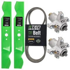 8TEN Spindle Blade Belt Kit for Yard-Machines 660F 450F LT-38 LT38 747G 38-Inch