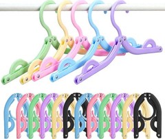 12pcs Travel Folding Hangers, Portable Multifunctional Household Clothes Hangers