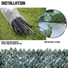58in Artificial Faux Ivy Leaf Fence Privacy Screen Garden Home Decor Hedge Panel