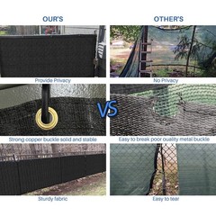 6X50ft Privacy Fence Cover Screen Fencing Mesh Shade Cover for Garden Yard Black