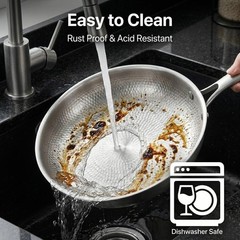 Titanium Frying Pan with Lid 11.8” – PFAS Free & Scratch Resistant Cookware