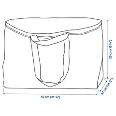 Large Size IKEA Shopping Bag Blue Sturdy Laundry Grocery Durable- Frakta 19Gal