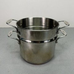 Emeril Copper Core 3 Qt Pot Steamer Double Boiler Stainless Steel No Lid