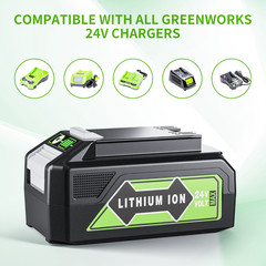 2Pack 24V 6.0Ah Lithium-ion Battery For Greenworks G-24 24Volt 29852 29842 29322