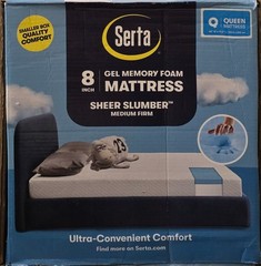 Serta Sheer Slumber Medium Firm Queen Size 8-inch Gel Memory Foam Mattress