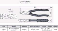 VAMPLIERS 8″ Heavy Duty Stripped Screw Removal Lineman’s Pliers Made in Japan