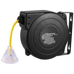 VEVOR Retractable Extension Cord Reel Power Cord Reel 50FT 14AWG/3C SJTOW