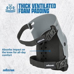 Knee Pads for Work Gardening Construction w/Foam Cushion Hard Shell Hinged