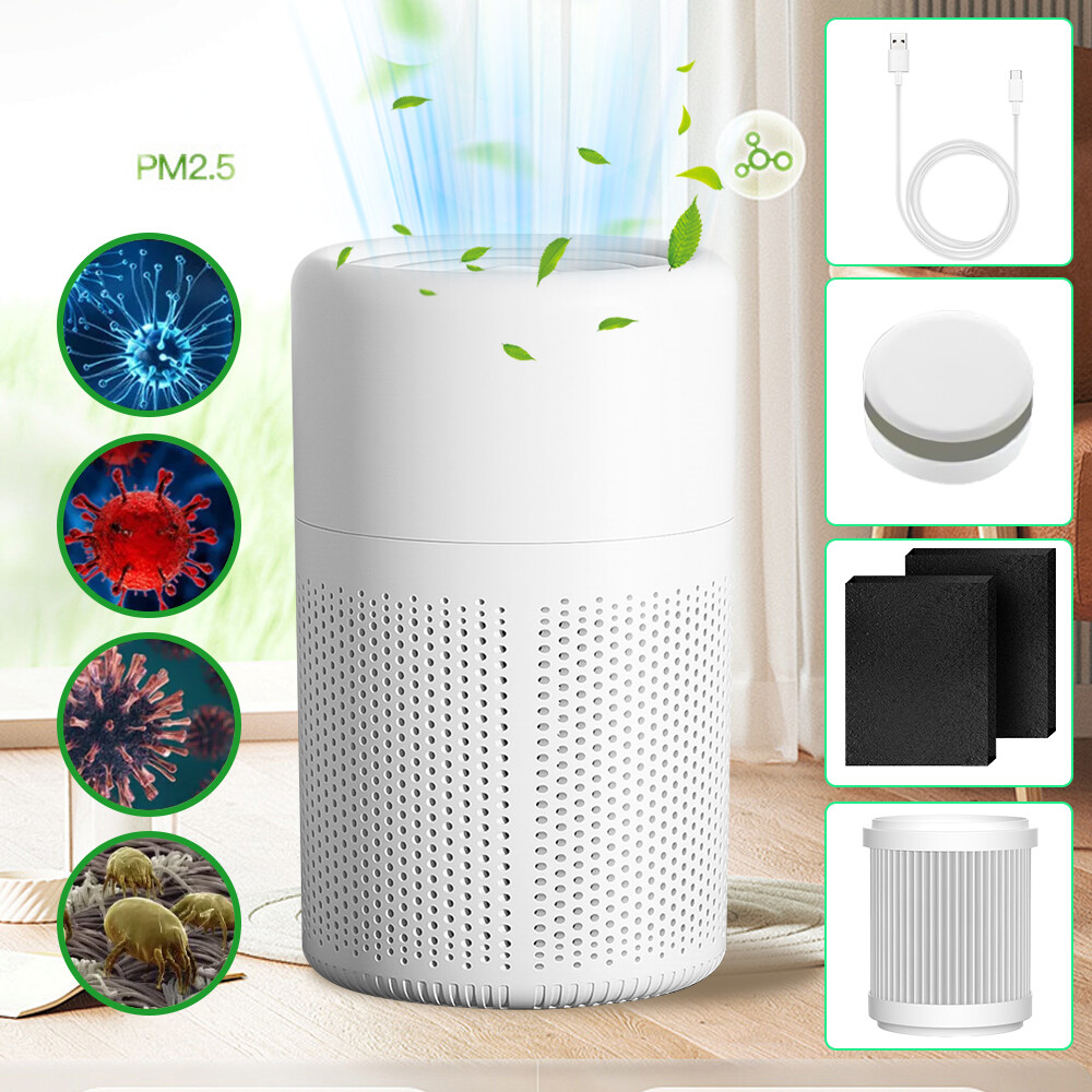 Air Purifiers For Home Room True HEPA Washable Filter Allergies Smoke Pets