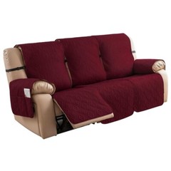 Waterproof Couch Cover for Reclining Couch 3 Seat Recliner Sofa Covers
