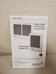 *NO GRILLE COVER* Cadet CSC202W 240V Com-Pak In-Wall Fan-Forced Electric Heater