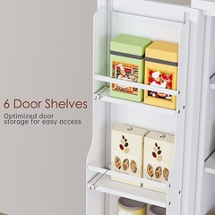 74.8″ H Metal Pantry Cabinet, Adjustable Shelves, Cupboard for Kitchen & Dining
