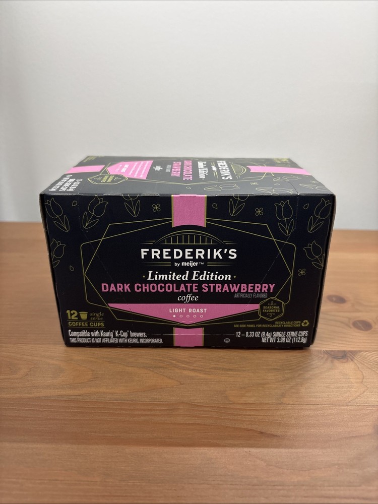 Frederik’s dark chocolate strawberry coffee pods 12 ct keurig k-cups Meijer