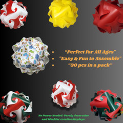 KP GlowSphere DIY Puzzle Lamp Shade 30PCS Multicolor Easy Assemble Light Kit