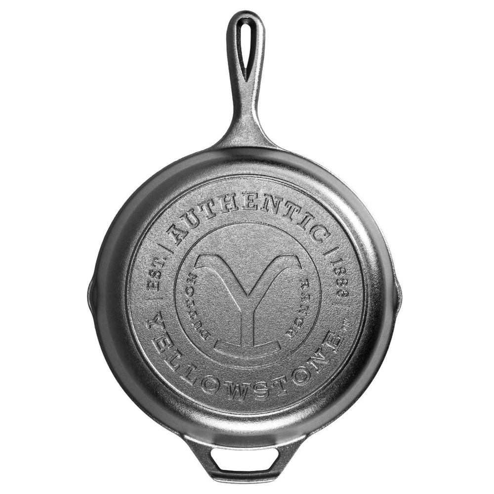 Lodge Yellowstone Cast Iron Skillet, 10.25 in with Y design, Made in USA