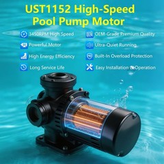 UST1152 Pool Pump Motor 1.5 HP Swimming Pool Pump Motor Replacement for Hayward