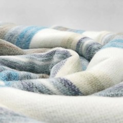 SOFT & WARM STRIPED ALPACA LLAMA WOOL BLANKET THROW 95″x65″ QUEEN BED SOFA COUCH