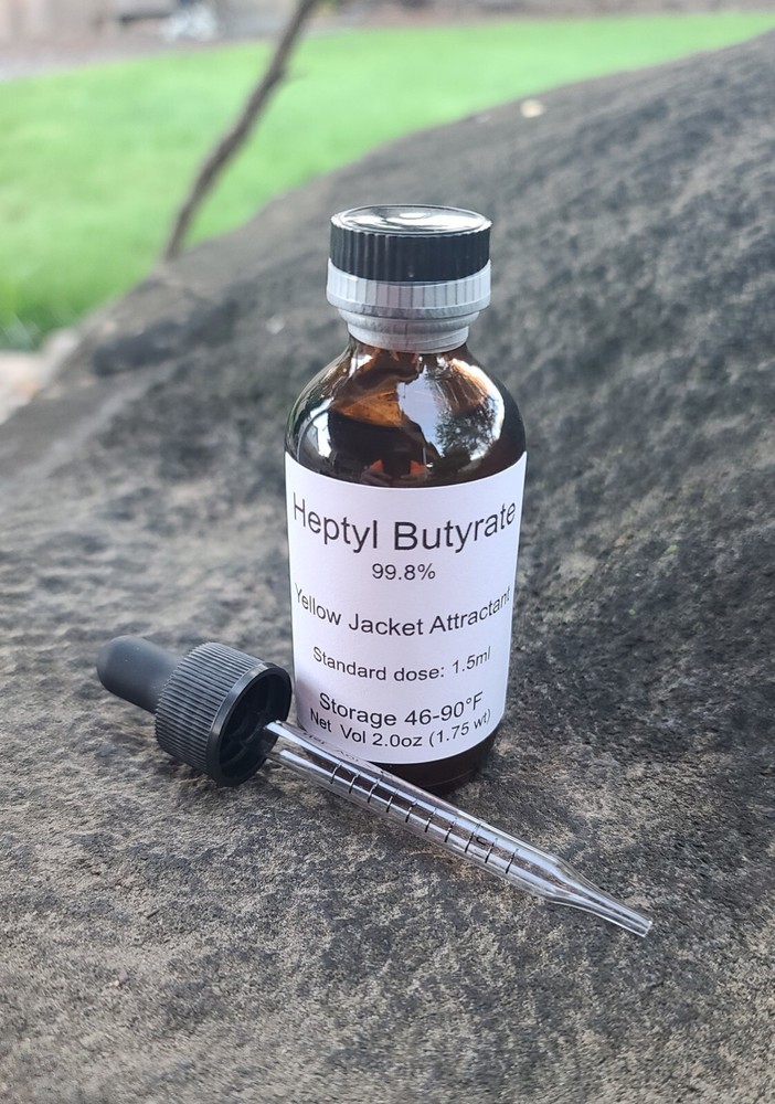 Heptyl Butyrate – Bulk Yellow Jacket Wasp Trap Attractant for Traps. 2oz