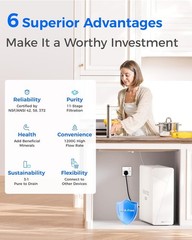Waterdrop X12 Alkaline Mineral Reverse Osmosis System, NSF/ANSI 58&372 Certified