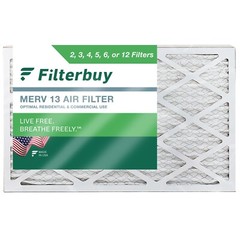 Filterbuy 14x30x1 Pleated Air Filters, Replacement for HVAC AC Furnace (MERV 13)