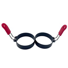 2 Round Non-Stick Stainless Steel Egg Ring for Fried Egg Pancakes Sandwiches 3″