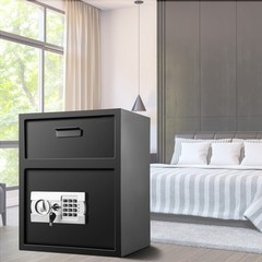 Uimoso Digital Depository Safe Drop Safe Carbon Steel 2 Keys Safe with Drop Slot