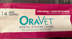 ORAVET Dental Hygiene Chews for Dogs, Oral Care 14 Days Large Dogs, Over 50