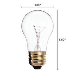 Pack 25A15 Refrigerator Oven Appliance Clear Bulbs 25W A15 Medium E26 Base 120V