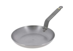 De Buyer Mineral B Round Carbon Steel Omelette Pan, Nonstick, 9.5″, Oven Safe