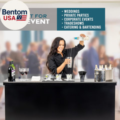 Elite Portable Bar Table for Events – Foldable Commercial Grade Wood – Pop up Mo