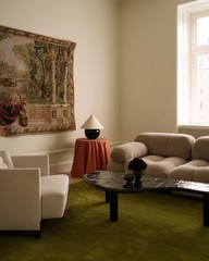 Nordic Knots Grand Milano Green Wool Rug Hand-Tufted Plush Pile Scandinavian Rug