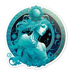 Aquarius Zodiac Astrology, Vinyl Decal Sticker, Indoor Outdoor, 3 Sizes, #8748