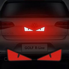 Red Big Eyes Car Sticker Wall Sticker Cartoon 3D Decal Sticker for Bike/ Car