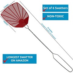 Bug & Fly Swatter – Extra Long Handle– Indoor / Outdoor– Pest Control flyswatter