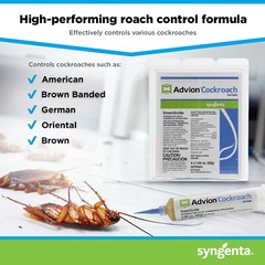 4 Tubes Advion Cockroach German Roach Control Bait Gel Kill American Brown etc