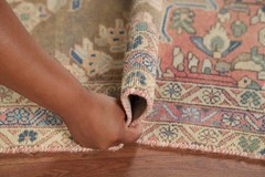 Vintage Traditional Rug 4×6 Hand-knotted Wool Geometric Carpet for Any Room