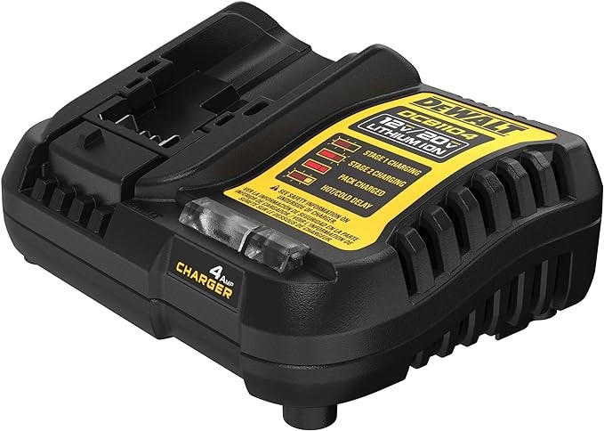 DEWALT 12V MAX/20V MAX Lithium Ion Battery Charger, 4 Amp, Waterproof – BLACK